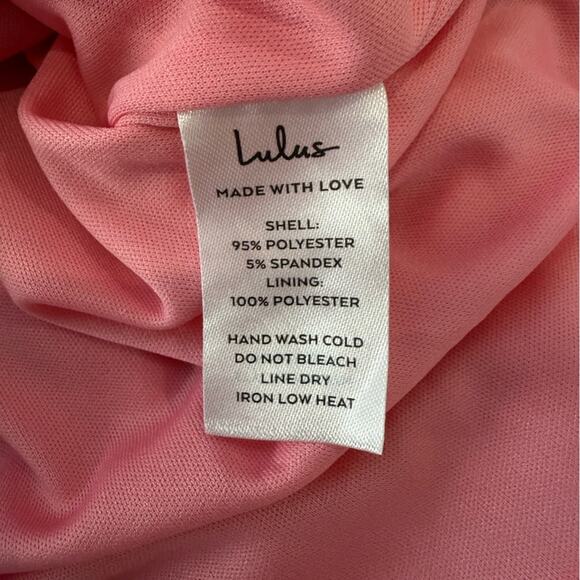 NWOT Lulus Pink Impeccable Essence Pink Surplice Tiered Mini Dress Size Small - Picture 11 of 14
